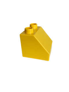 Lego Duplo kostka zkosená 2x2 žlutá